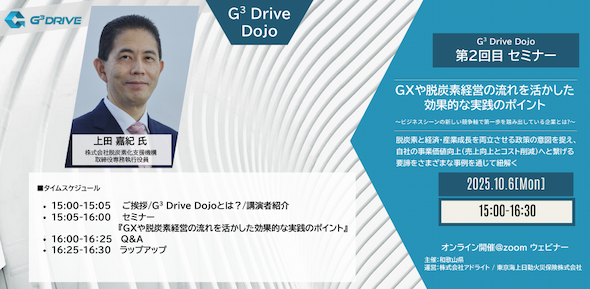 【第2回目】G3 Drive Dojoの告知用サムネイル